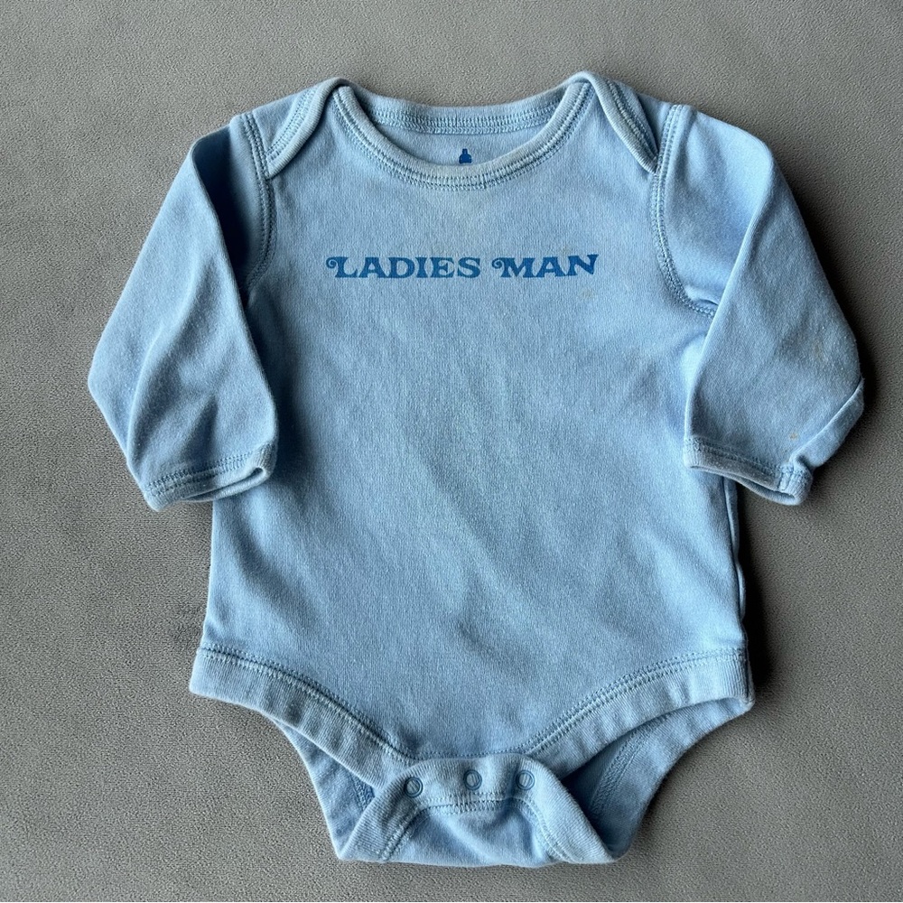 3 for $25 ~ Baby Gap ~ Ladies Man Onesie ~ Baby Size Newborn 3-6 M